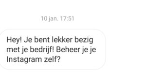 Direct Message niet authentiek