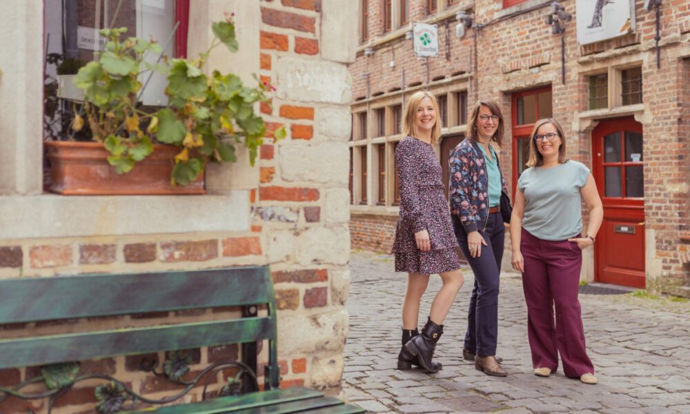 WAT-team: Karlien De Vrieze, Linde Jacobs, Griet Rebry In 't Patershol In Gent