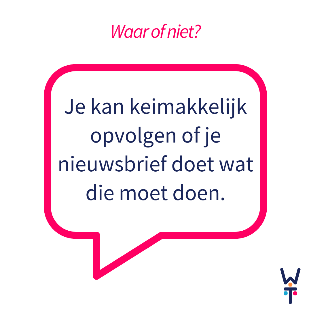 nieuwsbrief marketing communicatie tip working apart together WAT