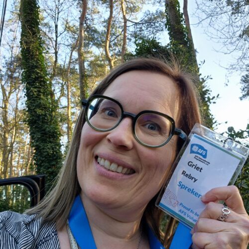 Griet Rebry van WAT - Working Apart Together als spreker communicatieadvies bij social profit-organisatie AFS