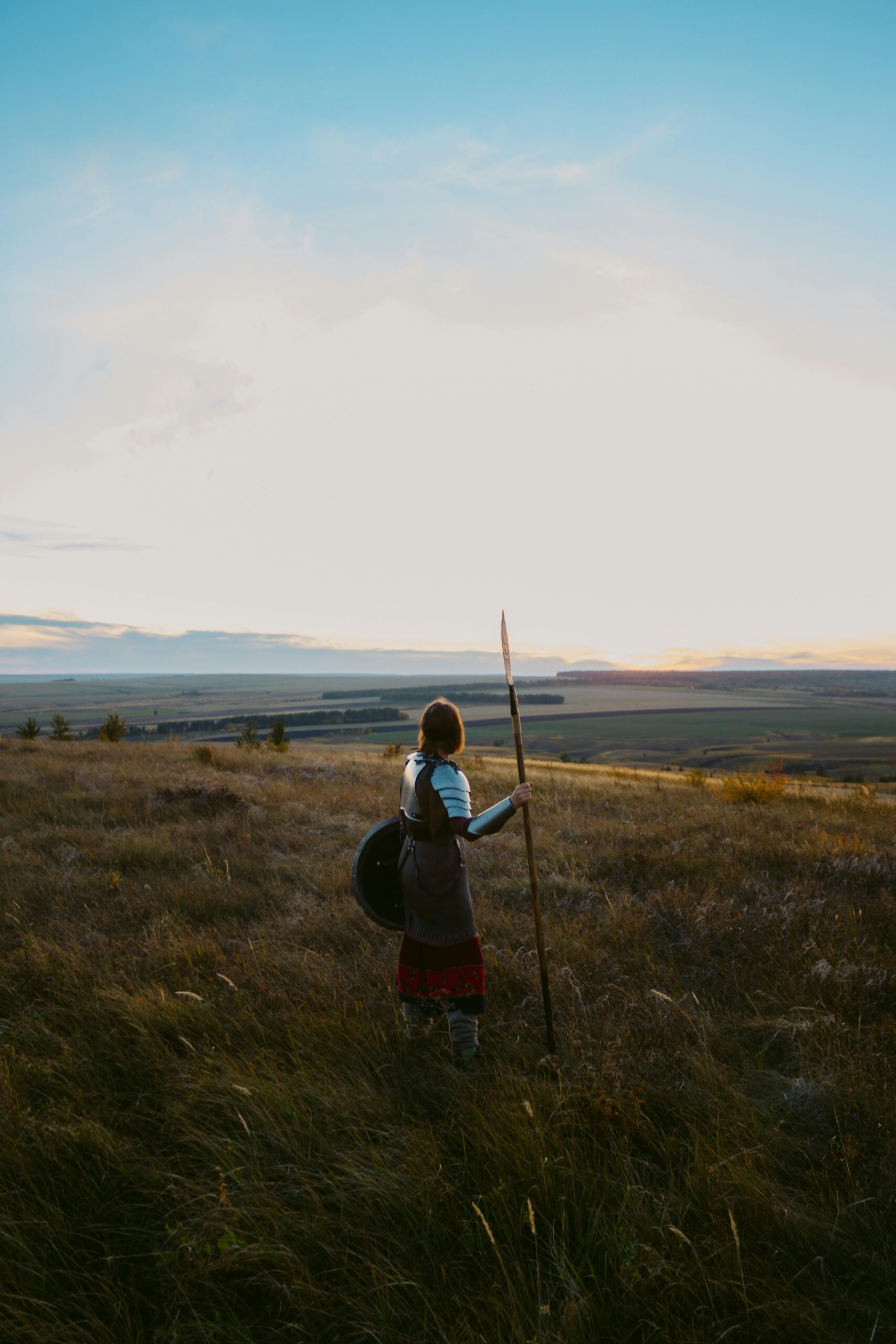 Ridder met lans in wijds landschap, als metafoor voor 'de free in freelancer kan je letterlijk nemen'