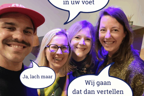 Linde, Karlien en Griet van WAT - podcast Working Apart Together met Average Rob.